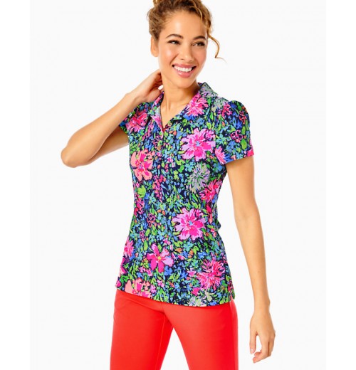 UPF 50+ Luxletic Frida Puff Sleeve Polo UPF 50+ Luxletic Frida Puff Sleeve Polo