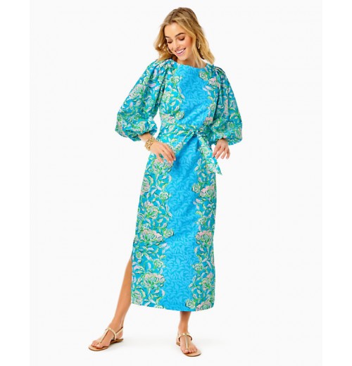Barbara 3/4 Sleeve Cotton Maxi Dress Barbara 3/4 Sleeve Cotton Maxi Dress
