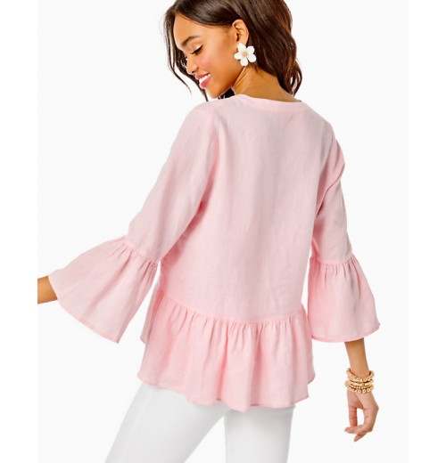 Bekah 3/4 Sleeve Linen Top Bekah 3/4 Sleeve Linen Top