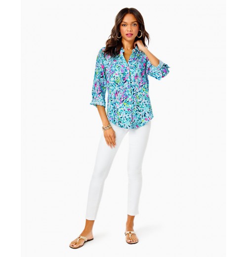 Sea View Linen Button Down Top Sea View Linen Button Down Top