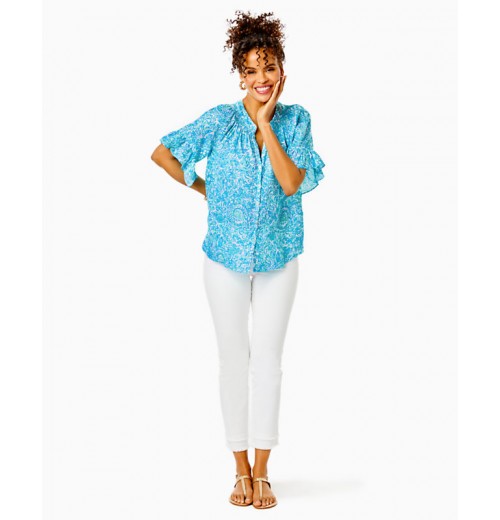 Tayla Short Sleeve Linen Top Tayla Short Sleeve Linen Top