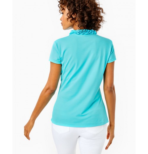 UPF 50+ Luxletic Frida Ruffle Polo Top UPF 50+ Luxletic Frida Ruffle Polo Top