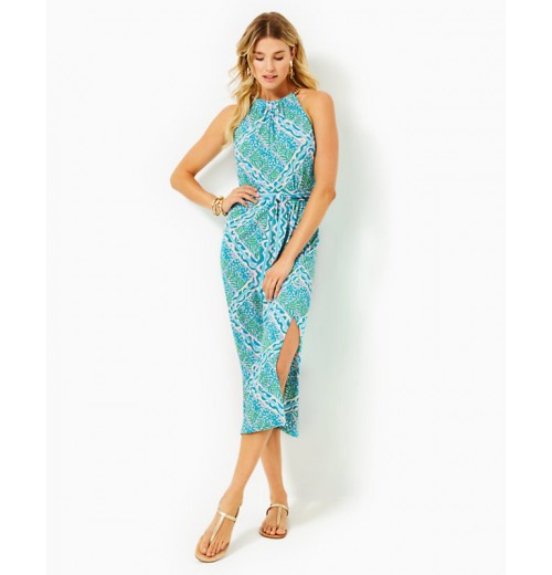 Bingham Halter Midi Dress Bingham Halter Midi Dress