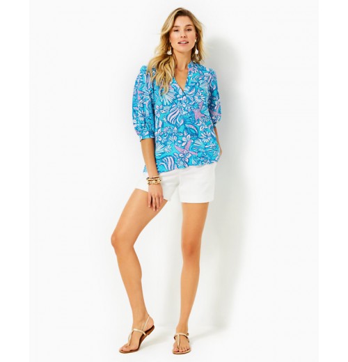 Mialeigh Elbow Sleeve Linen Top Mialeigh Elbow Sleeve Linen Top
