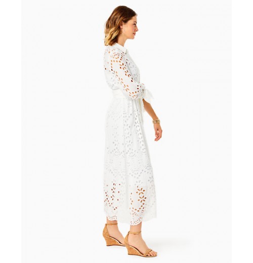 Amrita Eyelet Midi Dress Amrita Eyelet Midi Dress