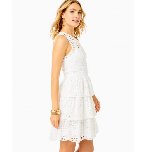 Judelyn Eyelet Ruffle Dress Judelyn Eyelet Ruffle Dress