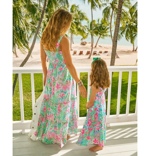 Hadly Smocked Cotton Maxi Dress Hadly Smocked Cotton Maxi Dress