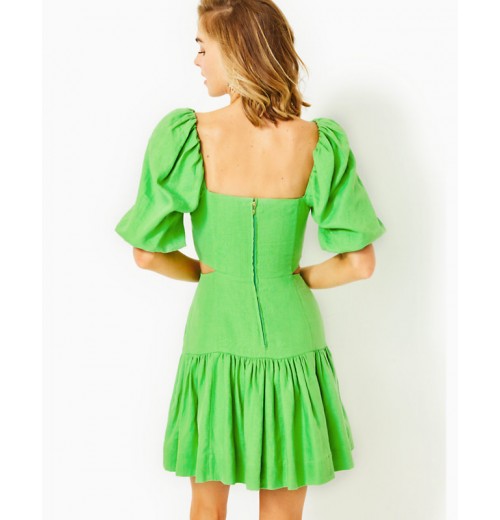 Kylanne Elbow Sleeve Linen Dress Kylanne Elbow Sleeve Linen Dress
