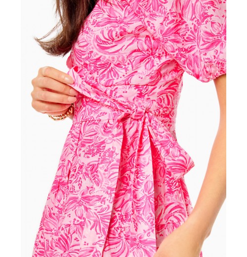 Iralee Linen Wrap Dress Iralee Linen Wrap Dress