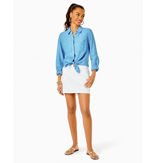 Sea View Linen Button Down Top Sea View Linen Button Down Top