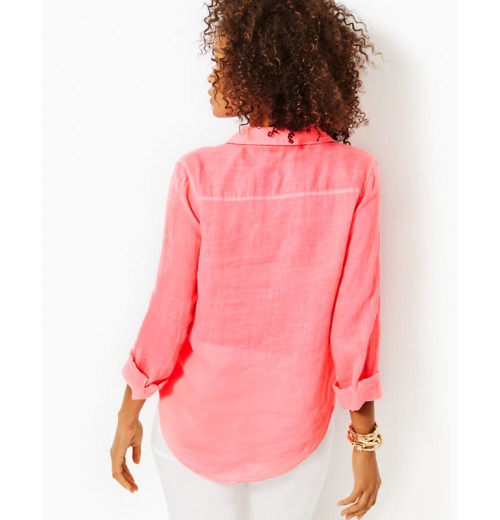 Sea View Linen Button Down Top Sea View Linen Button Down Top