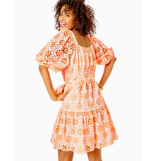 Kerrigan Elbow Sleeve Eyelet Dress Kerrigan Elbow Sleeve Eyelet Dress