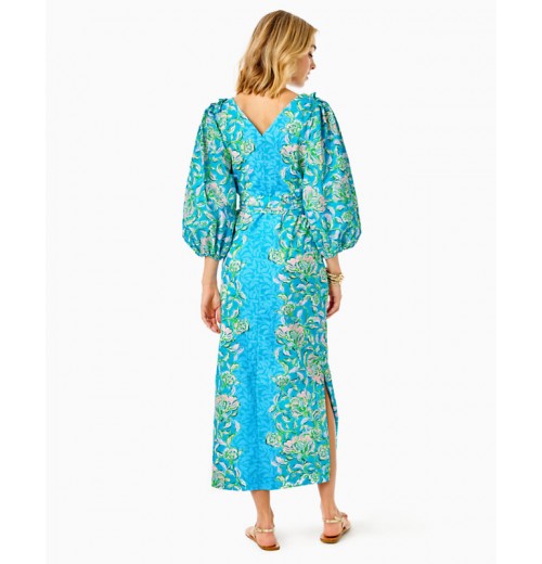 Barbara 3/4 Sleeve Cotton Maxi Dress Barbara 3/4 Sleeve Cotton Maxi Dress