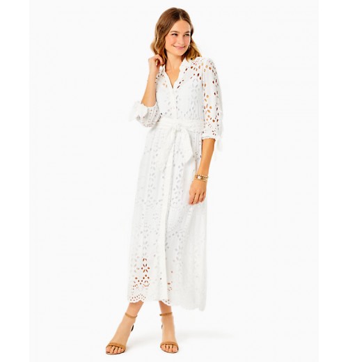 Amrita Eyelet Midi Dress Amrita Eyelet Midi Dress