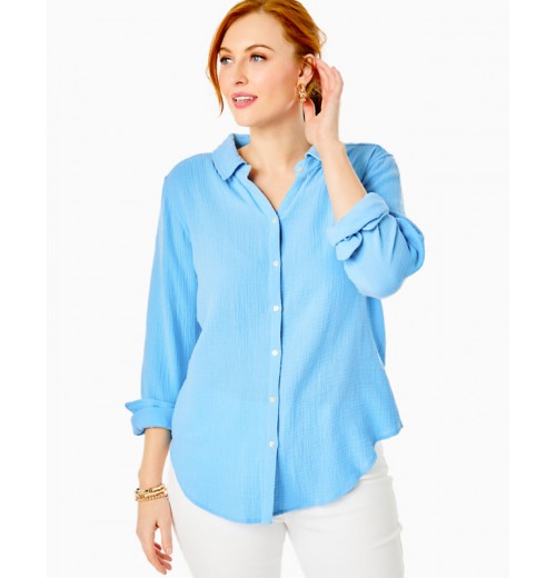Geanie Button Down Top Geanie Button Down Top