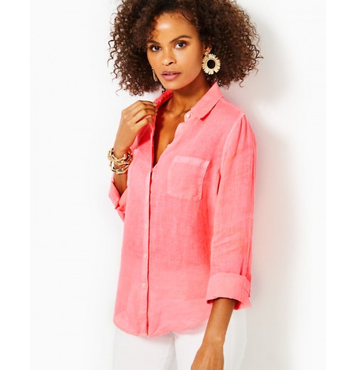 Sea View Linen Button Down Top Sea View Linen Button Down Top