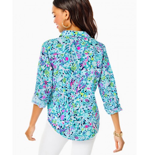 Sea View Linen Button Down Top Sea View Linen Button Down Top