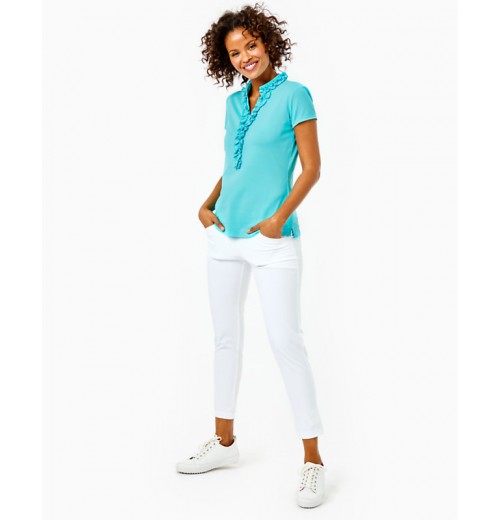 UPF 50+ Luxletic Frida Ruffle Polo Top UPF 50+ Luxletic Frida Ruffle Polo Top