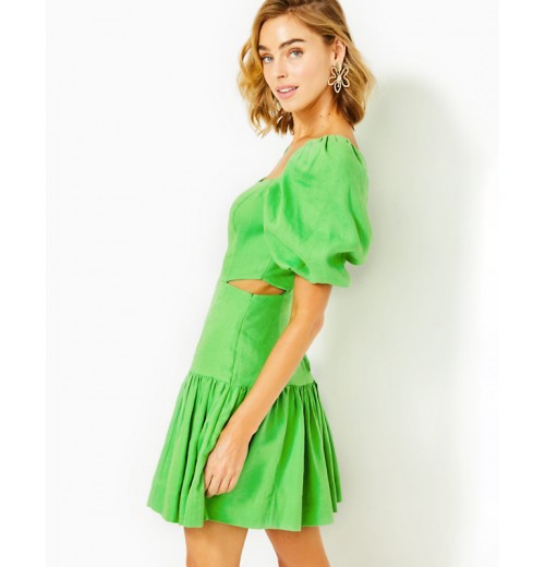 Kylanne Elbow Sleeve Linen Dress Kylanne Elbow Sleeve Linen Dress