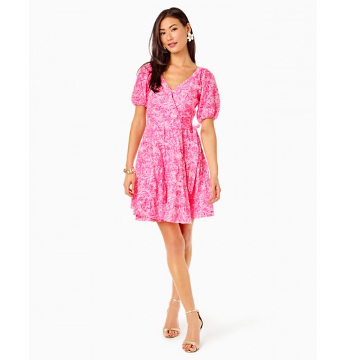 Iralee Linen Wrap Dress Iralee Linen Wrap Dress