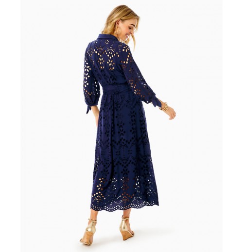 Amrita Eyelet Midi Dress Amrita Eyelet Midi Dress