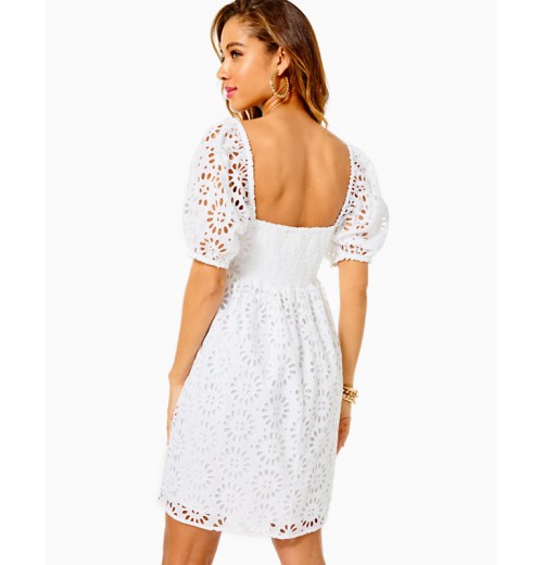 Kay Short Sleeve Eyelet Dress Kay Short Sleeve Eyelet Dress