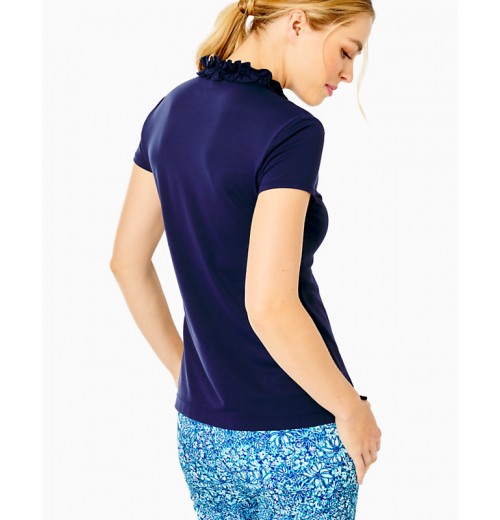 UPF 50+ Luxletic Frida Ruffle Polo Top UPF 50+ Luxletic Frida Ruffle Polo Top