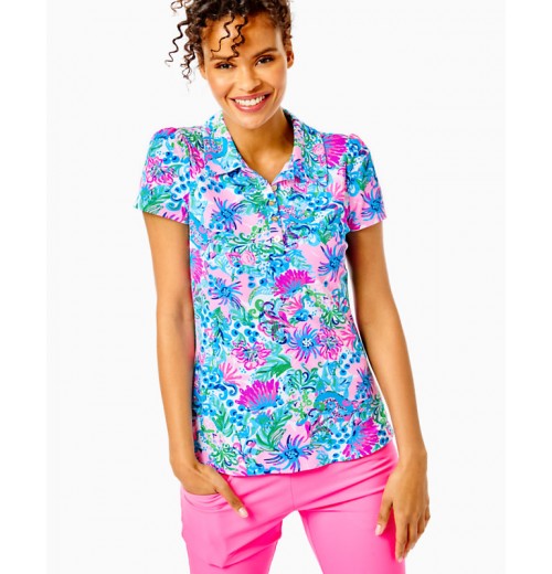 UPF 50+ Luxletic Frida Puff Sleeve Polo UPF 50+ Luxletic Frida Puff Sleeve Polo