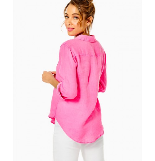 Sea View Linen Button Down Top Sea View Linen Button Down Top