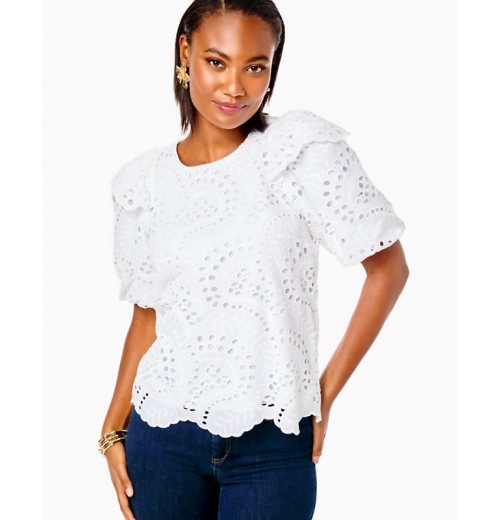 Aleena Eyelet Top Aleena Eyelet Top