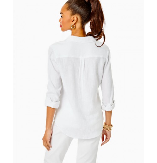 Geanie Button Down Top Geanie Button Down Top