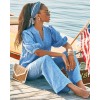 Mialeigh Elbow Sleeve Linen Top Mialeigh Elbow Sleeve Linen Top
