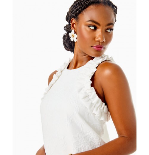 Kailee Stretch Ruffle Shift Kailee Stretch Ruffle Shift