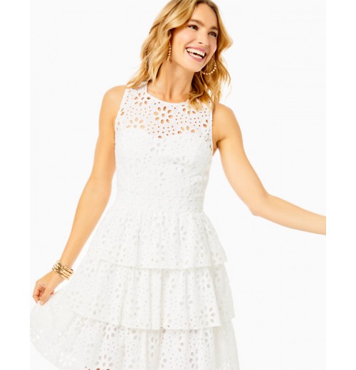 Judelyn Eyelet Ruffle Dress Judelyn Eyelet Ruffle Dress