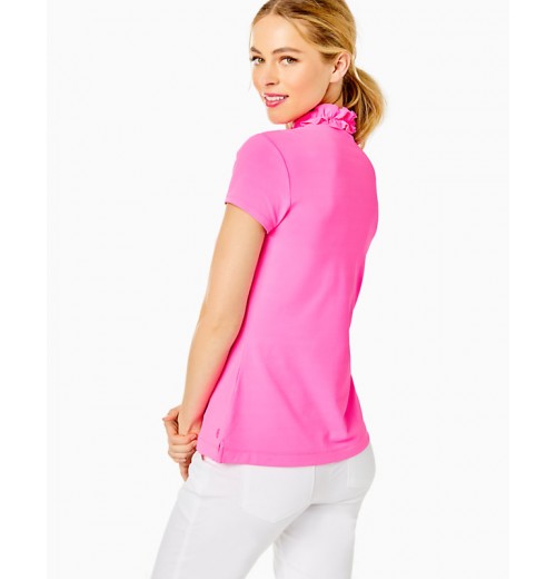 UPF 50+ Luxletic Frida Ruffle Polo Top UPF 50+ Luxletic Frida Ruffle Polo Top