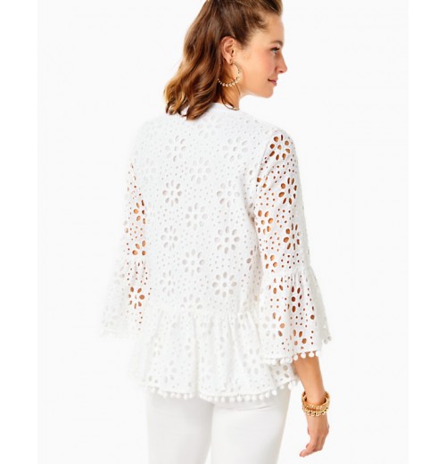Bekah 3/4 Sleeve Eyelet Top Bekah 3/4 Sleeve Eyelet Top