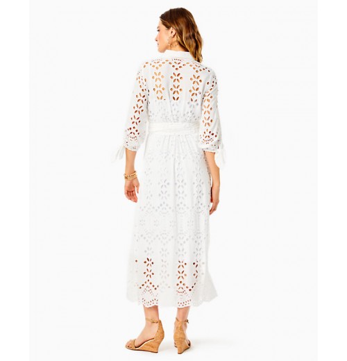 Amrita Eyelet Midi Dress Amrita Eyelet Midi Dress