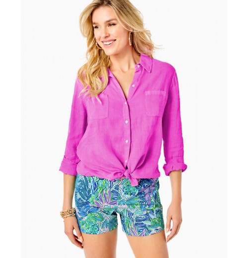 Sea View Linen Button Down Top Sea View Linen Button Down Top