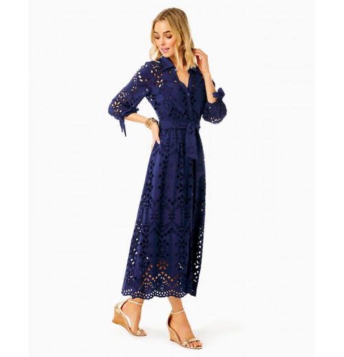 Amrita Eyelet Midi Dress Amrita Eyelet Midi Dress