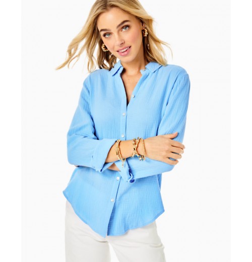 Geanie Button Down Top Geanie Button Down Top