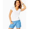 4" Brea Linen Scallop Short 4" Brea Linen Scallop Short
