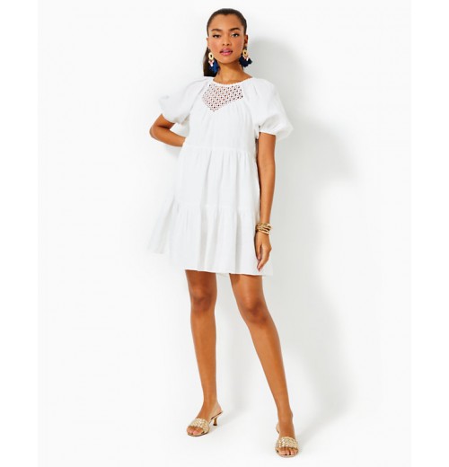 Charlet Short Sleeve Linen Dress Charlet Short Sleeve Linen Dress