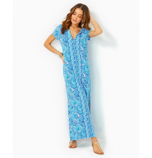 UPF 50+ Sophiletta Short Sleeve Maxi Dress UPF 50+ Sophiletta Short Sleeve Maxi Dress